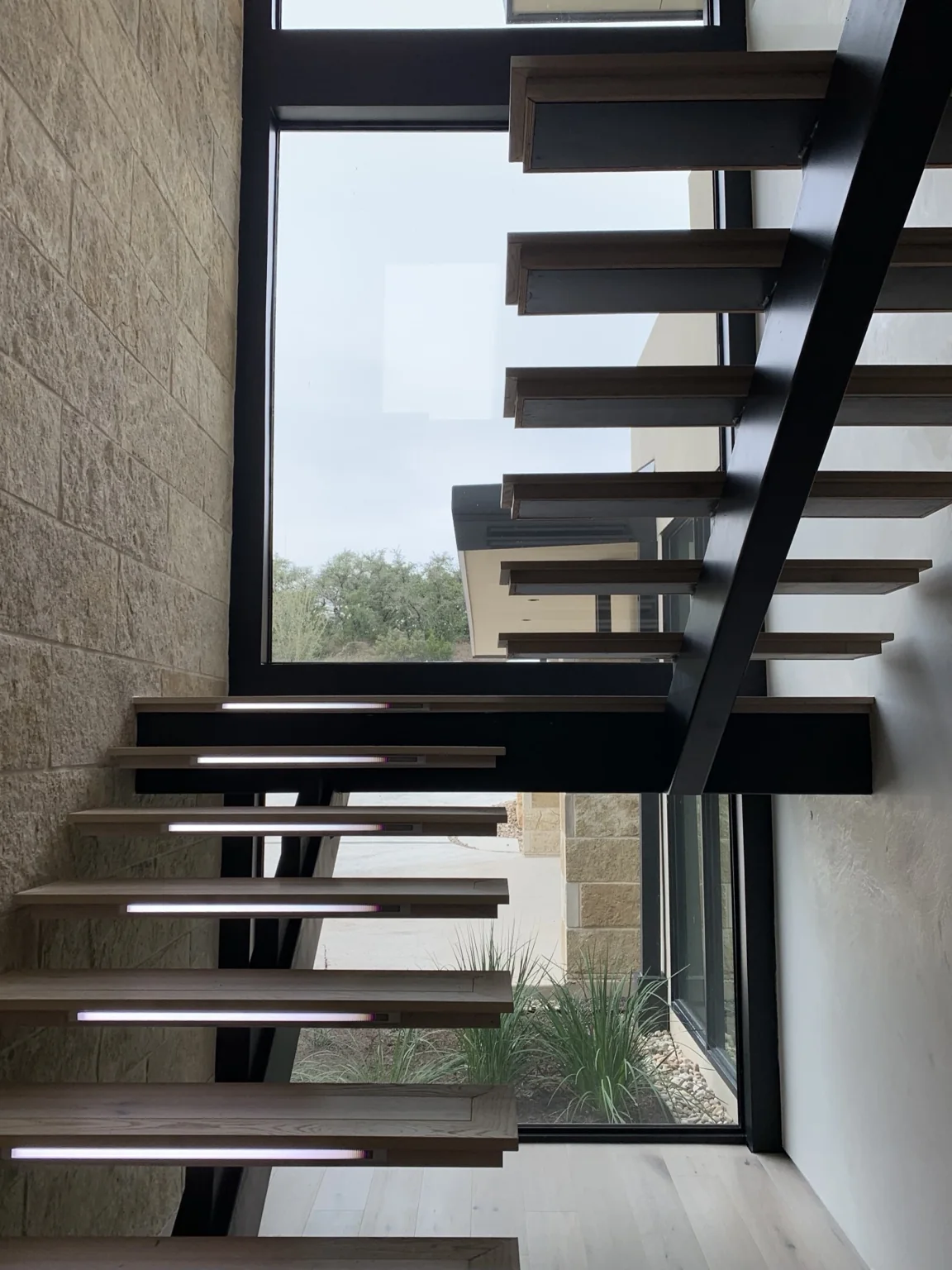 Architectural floating stair by Jaime's Welding Contractors