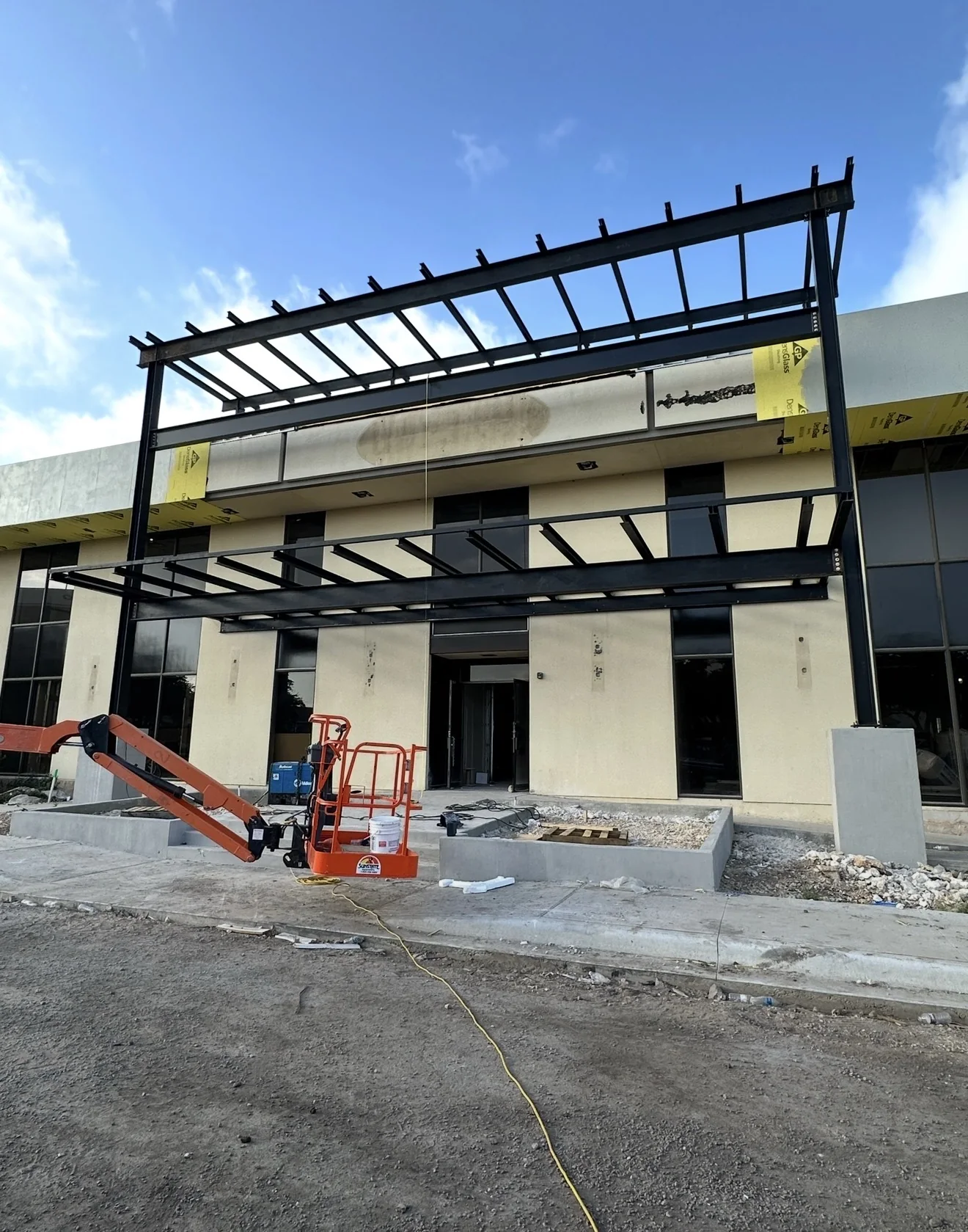 Structural canopy framing by Jaime's Welding Contractors