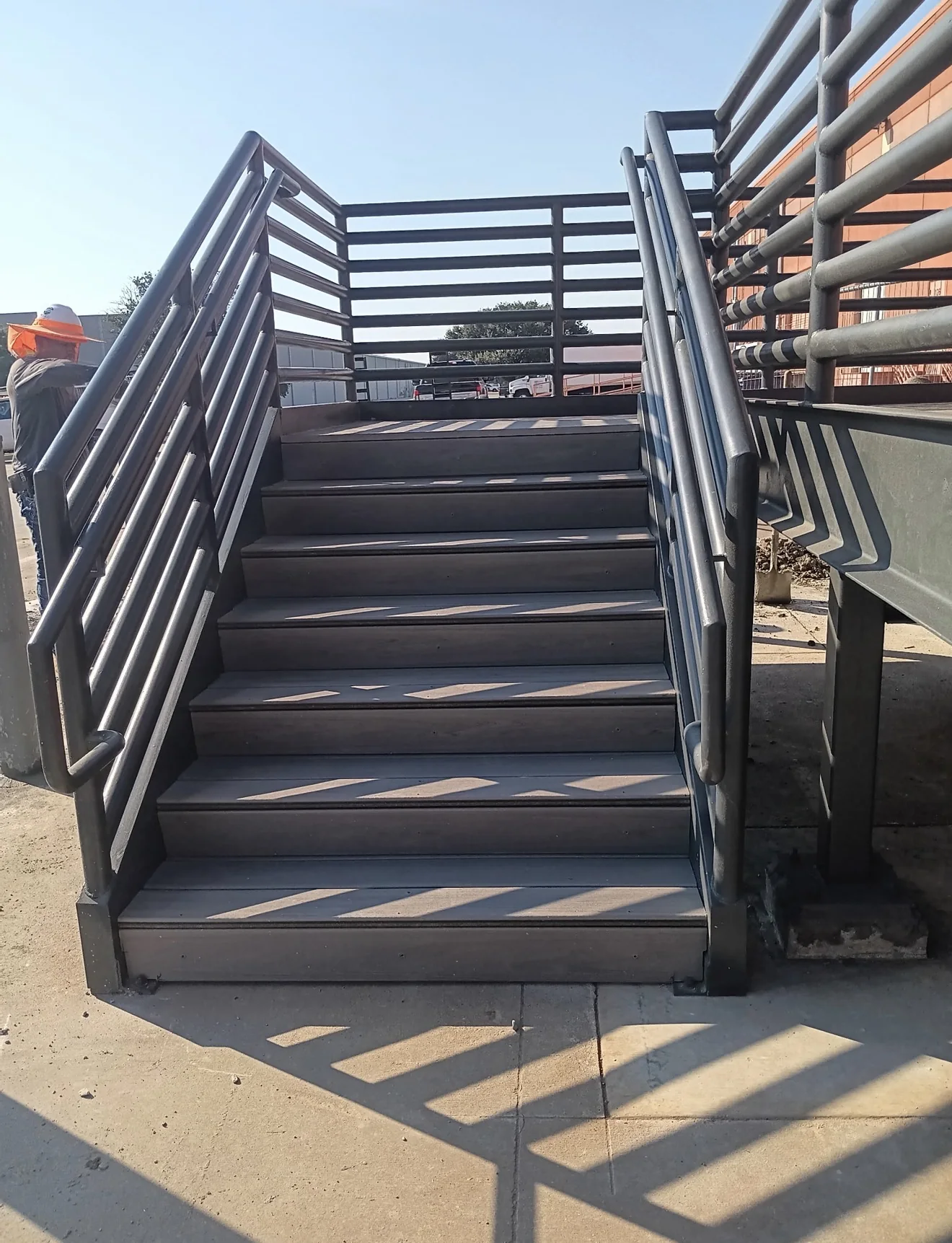 Commercial stair and railing by Jaime's Welding Contractors
