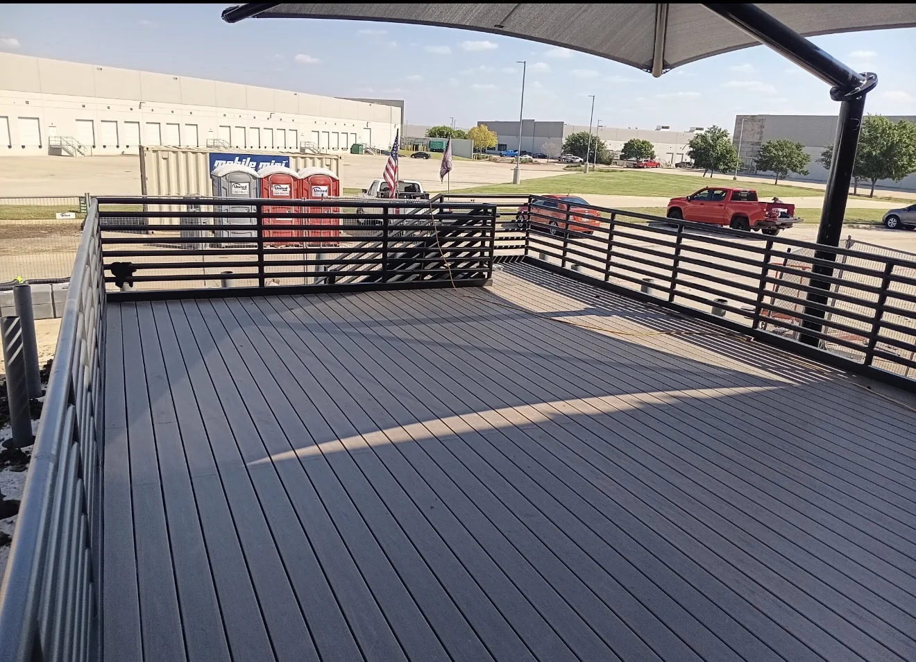 Elevated deck and railing system by Jaime's Welding Contractors